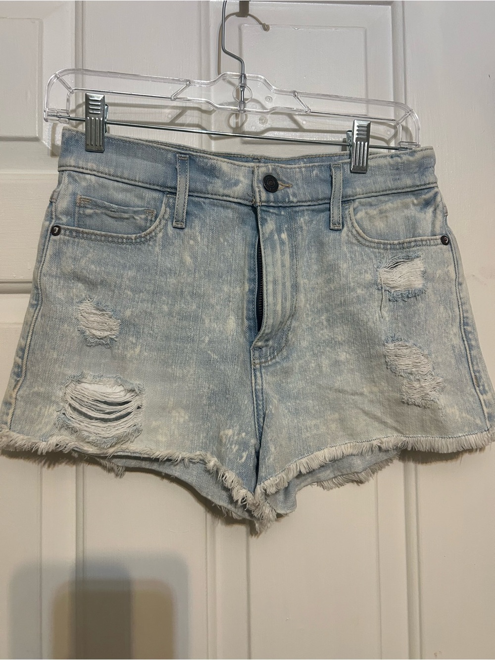 Abercrombie & Fitch distressed acid wash cutoff denim jean shorts Womens size 4